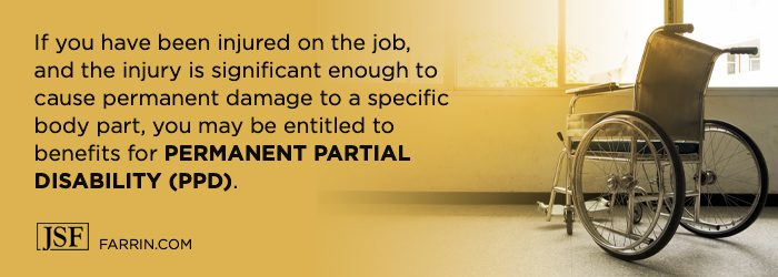 Permanent partial disability may be possible if hurt at work enough to permanently damage a body part