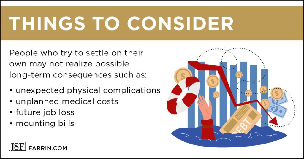 People experience financial problems when settling workers comp cases too soon.
