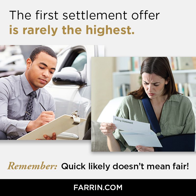 the first settlement offer is rarely the highest graphic