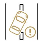 A driver's blind spot on the road.